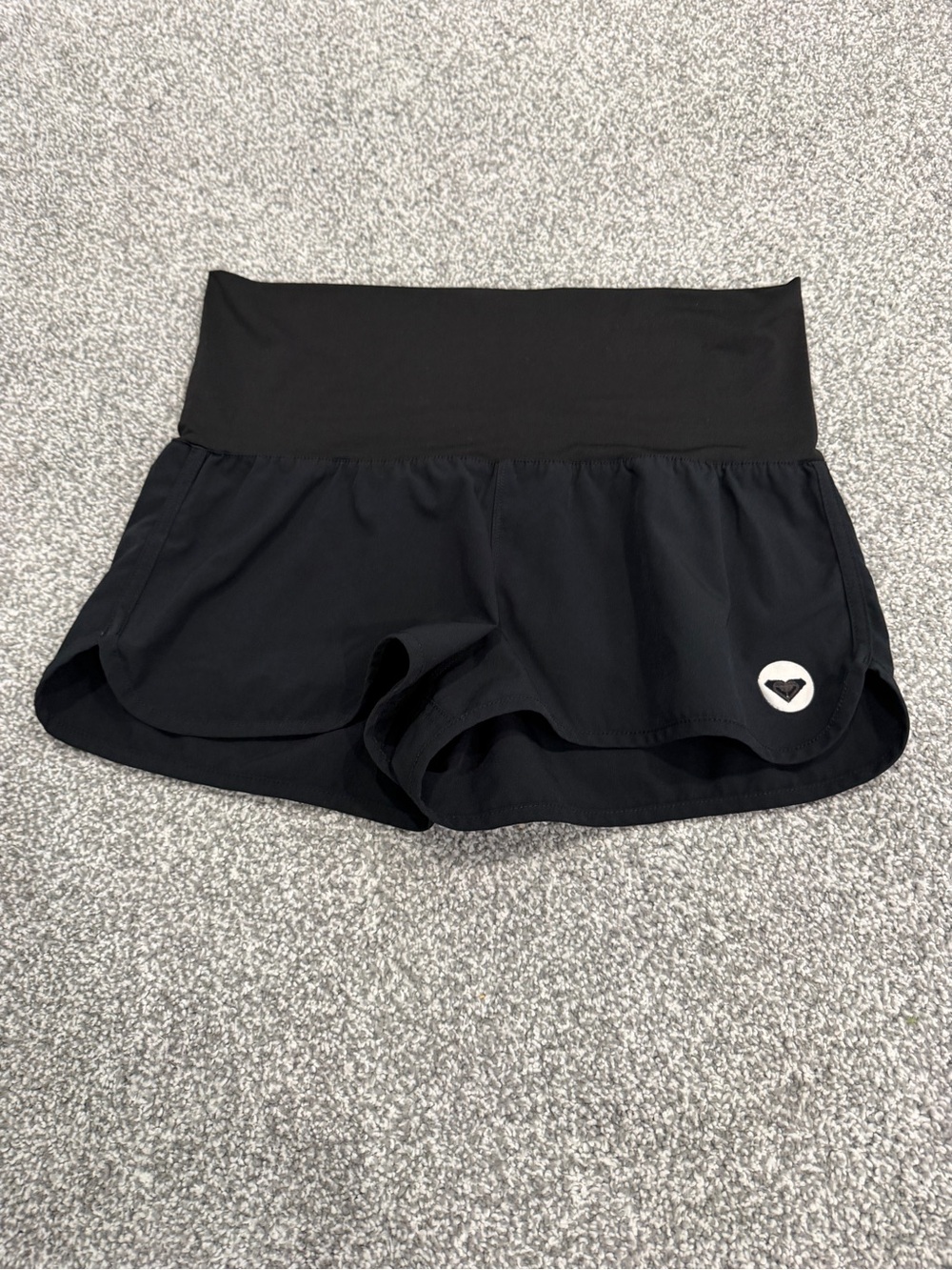 Roxy Black Athletic Skort with Logo Patch